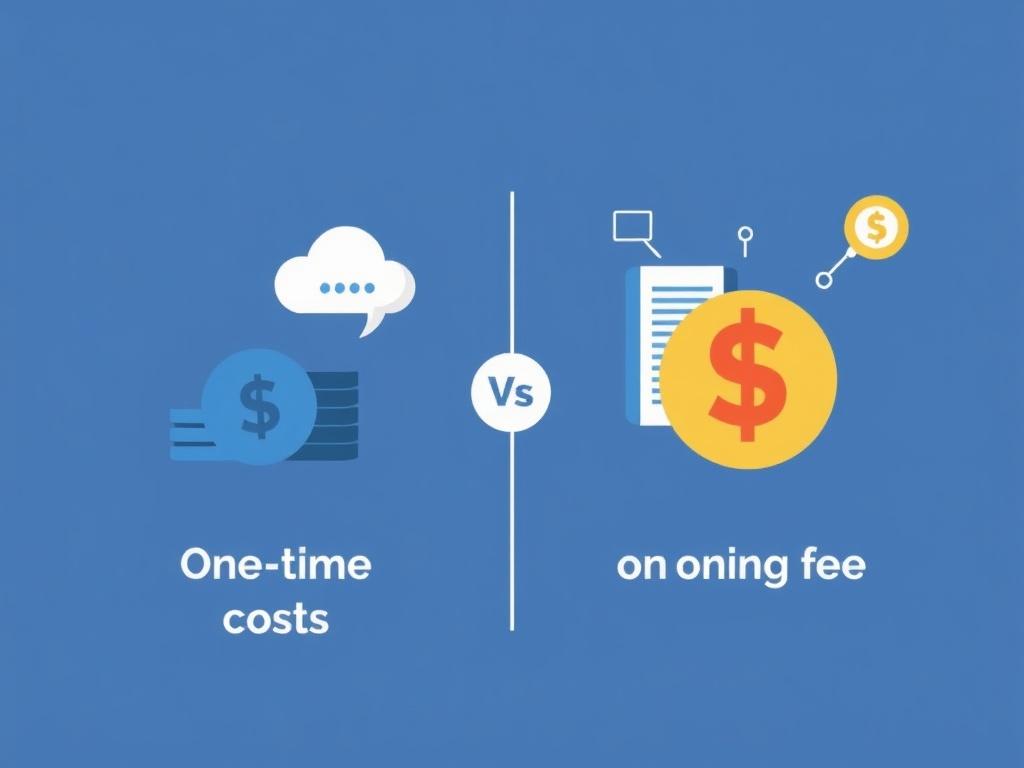 Einmalige Kosten vs. laufende Gebühren. Technologische Entwicklung und Veralterungsrisiko