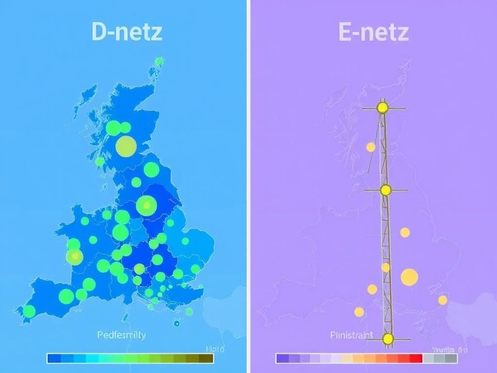 D-Netz vs. E-Netz: Welche Abdeckung ist besser?. Praktische Unterschiede: Stadt, Land, Gebäude