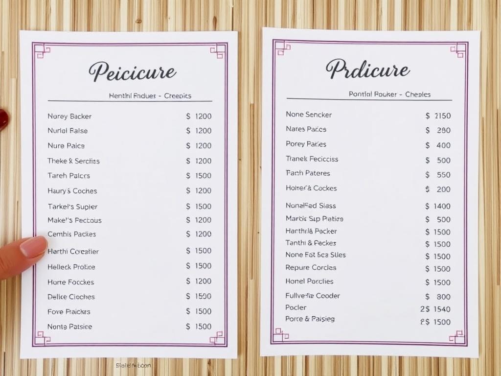Tarifas de manicura y pedicura. Cómo presentar la lista de precios al cliente Tarifas de manicura y pedicura. Cómo presentar la lista de precios al cliente