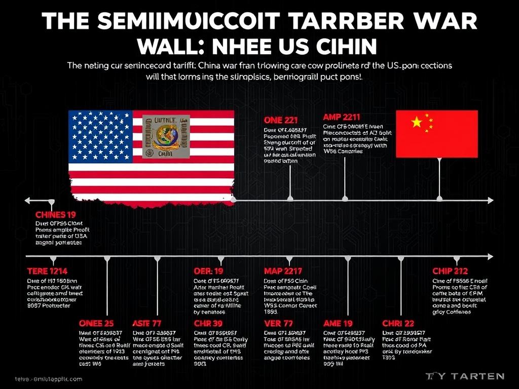     The semiconductor tariff war between US and China. Timeline of major actions and announcements