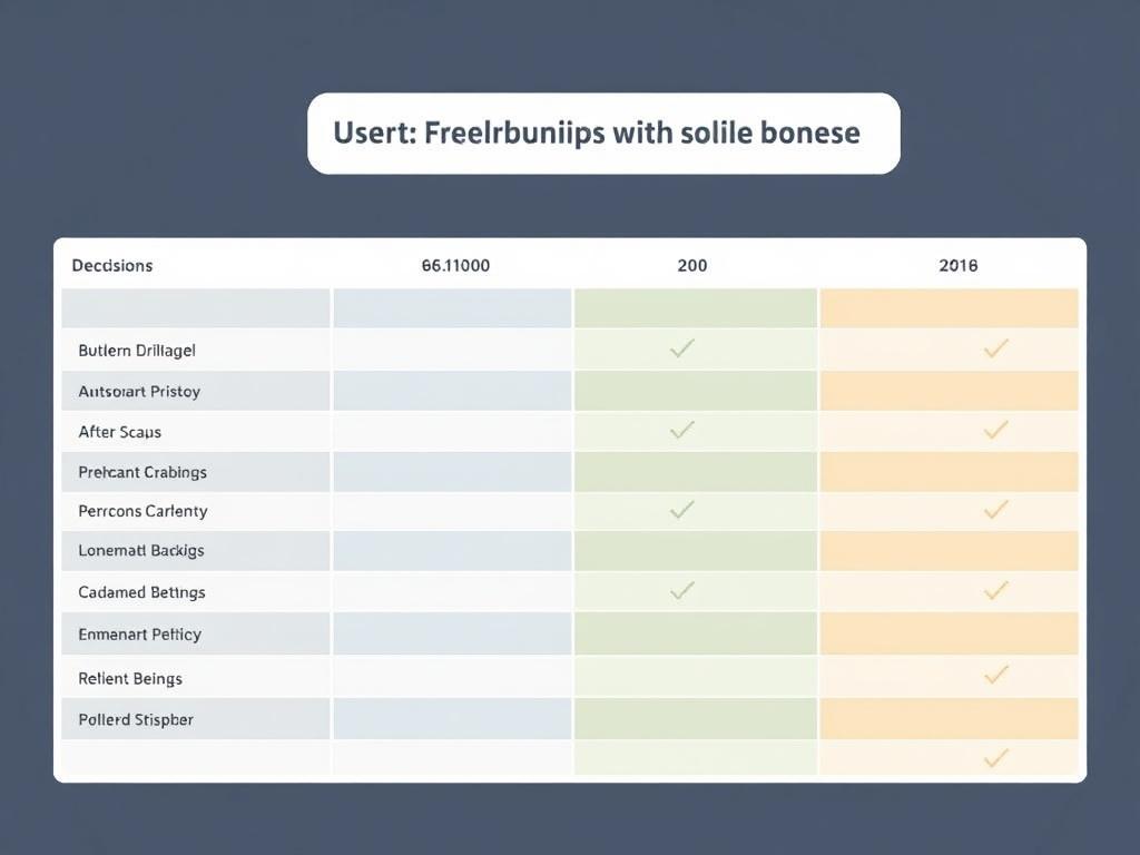 Business-Handytarife für Selbstständige. Entscheidungsmatrix: Vergleichskriterien