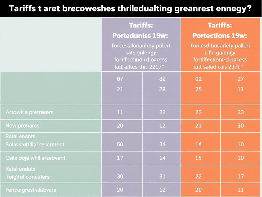     Tariffs on solar panels: Protecting or hurting green energy?. Comparative table: tariffs versus alternative instruments