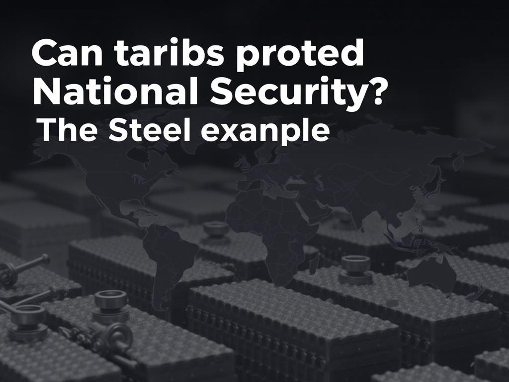     Can tariffs protect national security? The steel example. Legal challenges at the World Trade Organization