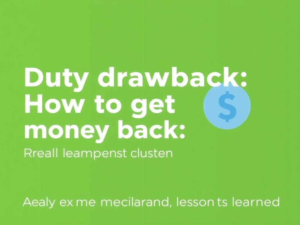     Duty drawback: How to get tariff money back. Real-life examples and lessons learned
