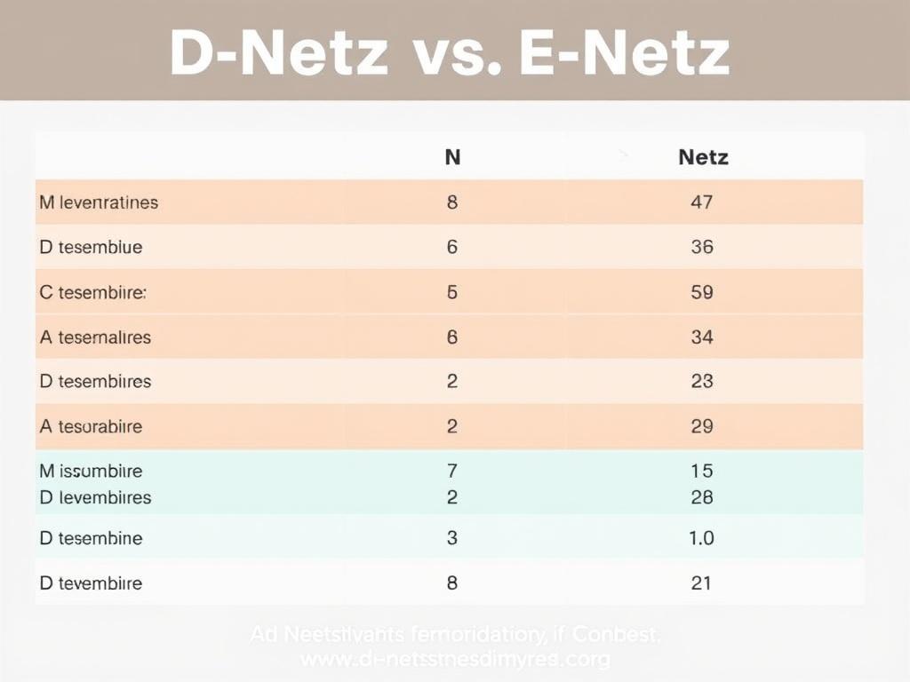 D-Netz vs. E-Netz: Welche Abdeckung ist besser?. Einfaches Vergleichs‑Schema