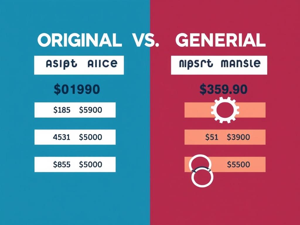 Tarifas de recambios originales vs. genéricos. Ejemplos sectoriales: cómo cambia la ecuación según el campo Tarifas de recambios originales vs. genéricos. Ejemplos sectoriales: cómo cambia la ecuación según el campo