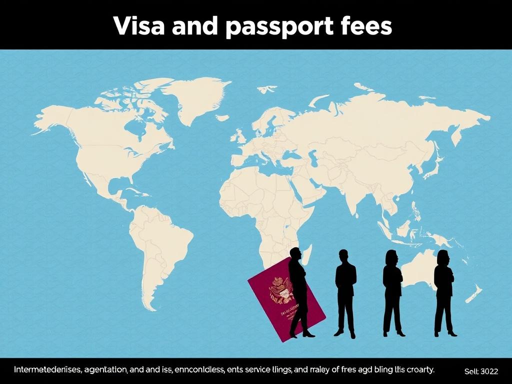 Tarifas de visados y pasaportes. Intermediarios, agencias y centros de atención