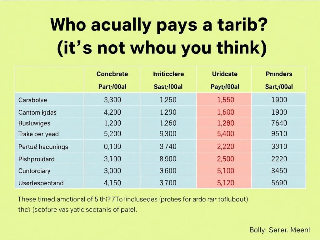     Who actually pays a tariff? (It's not who you think). Practical table: incidence under simple scenarios