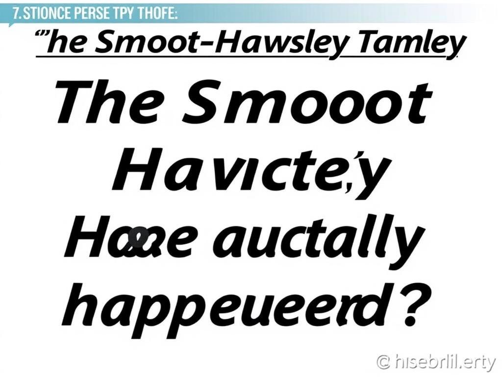     The Smoot-Hawley Tariff: What actually happened?. Setting the stage: America and the world in 1929–1930