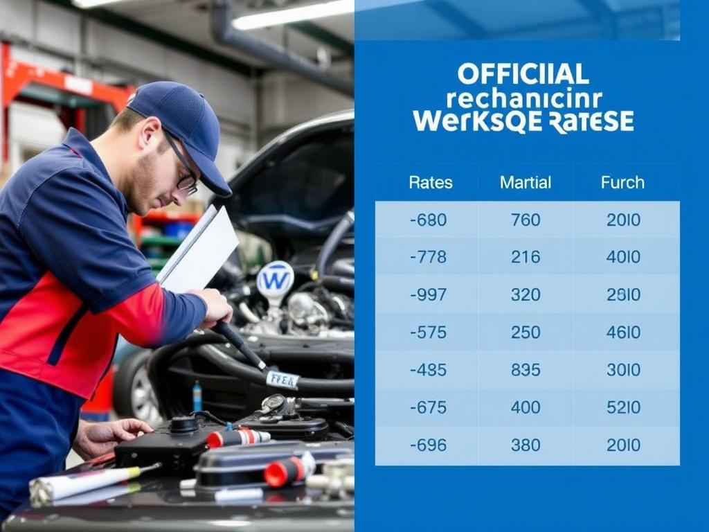 Tarifas de talleres mecánicos oficiales. Tarifas por hora: rangos y ejemplos orientativos